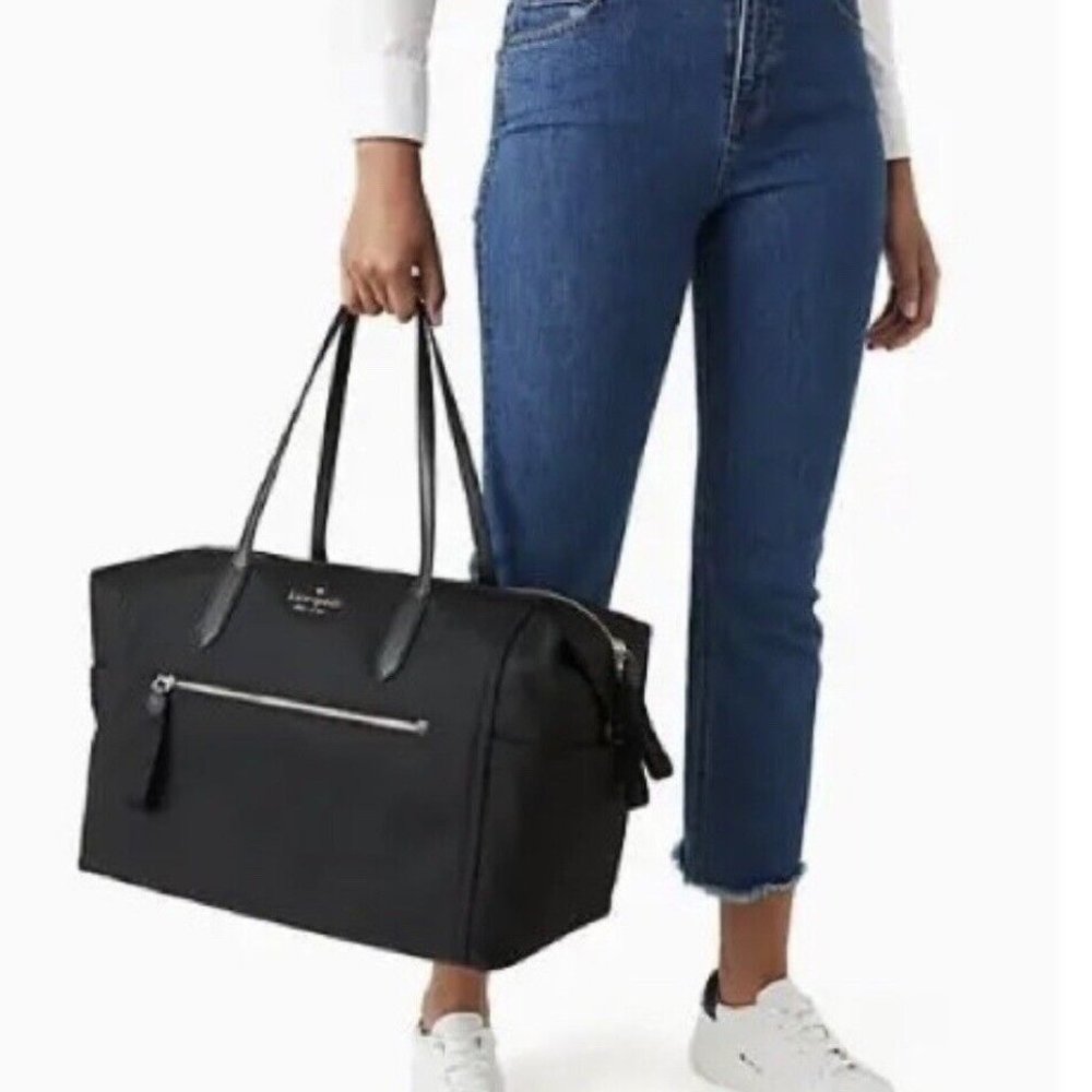 Kate Spade Chelsea Black Weekender Travel Tote Gym Duffle